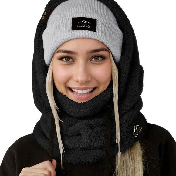 Fleece Balaclava Ski Mask Windproof Face Cover Hooded Scarf Hat Unisex main image 5
